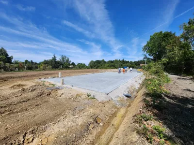 Travaux d'aménagement en cours d'achèvement